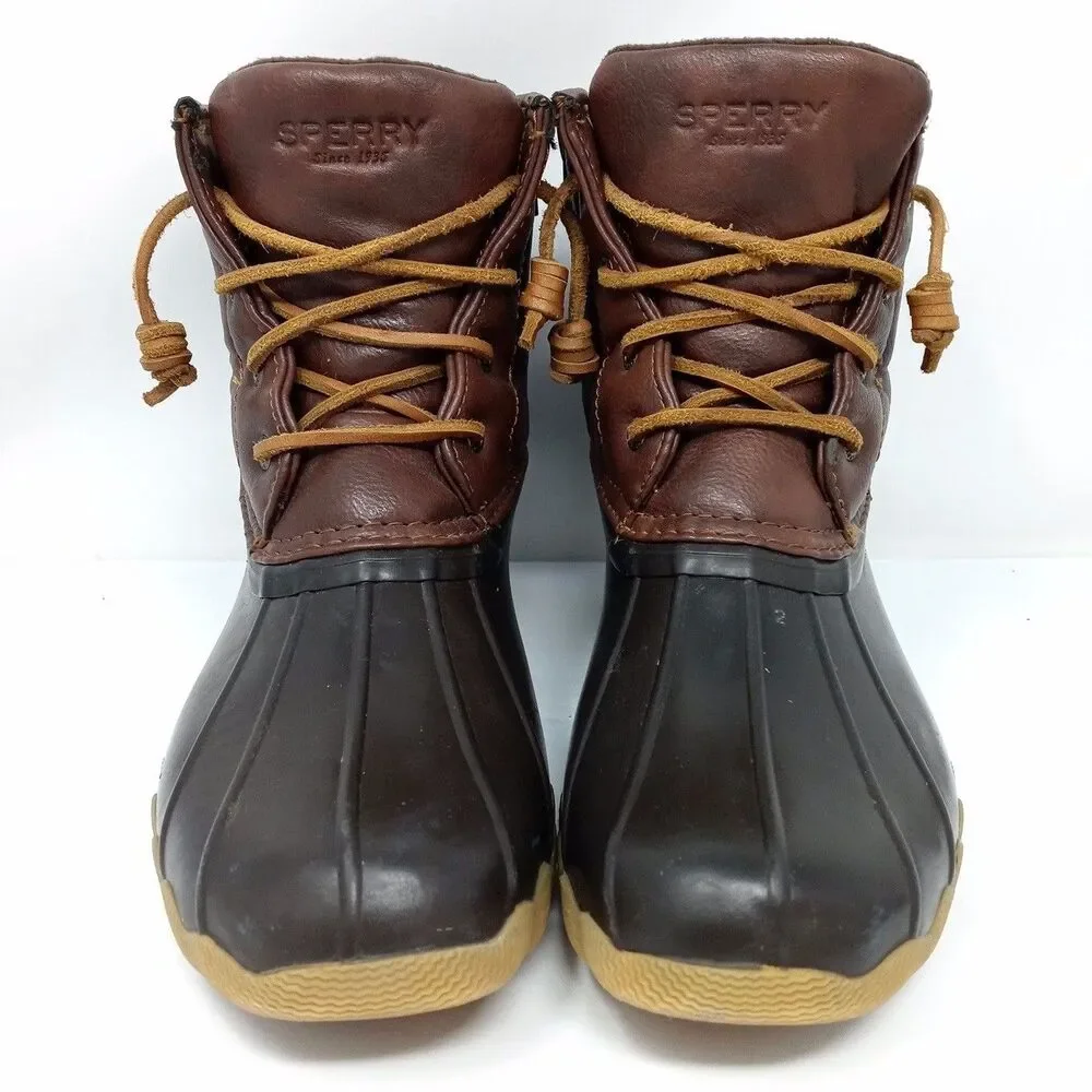 Sperry Top Sider Saltwater Girls Size 5 Waterproof Rubber Rain Ankle Duck Boots - Picture 3 of 8